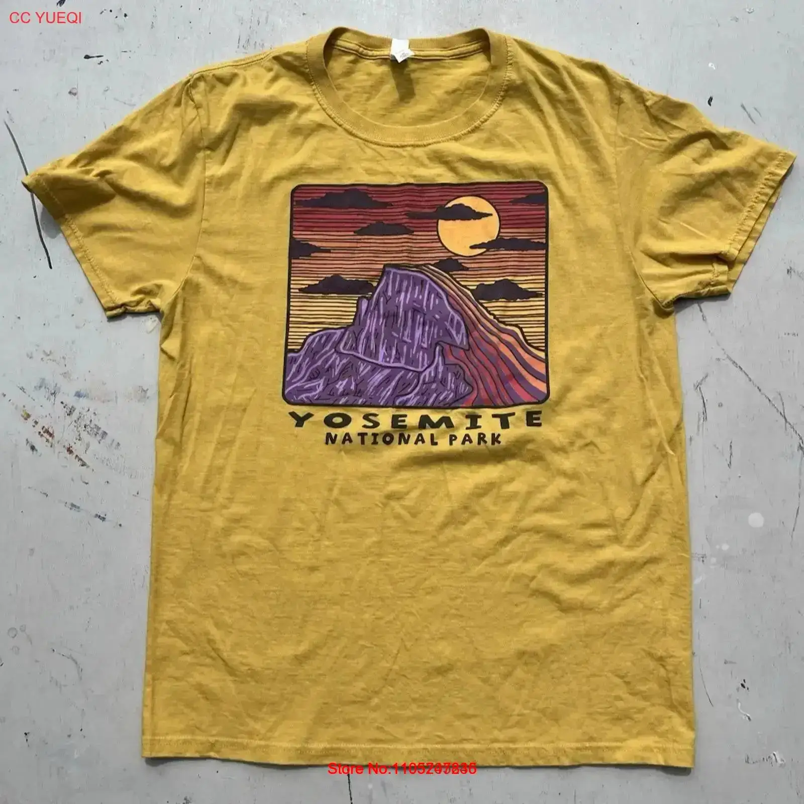 Outdoor Camping Yosemite - Men's Yosemite Parks T Shirt Yellow