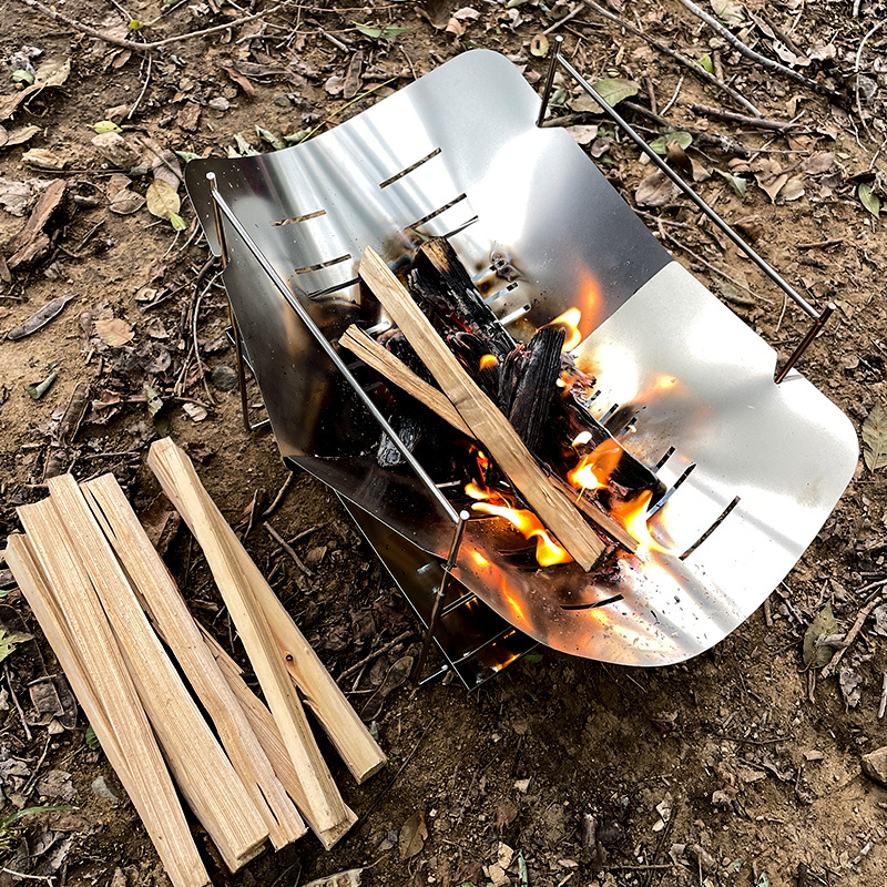 Outdoor Camping Wood Stove - Wood Burning Camping Stove Portable Foldable