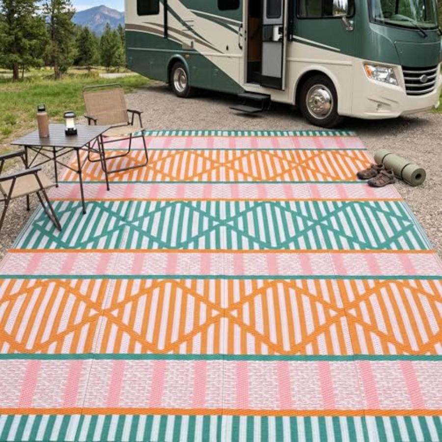 Outdoor patio rug for backyard - Outdoor Camping Rugs 9X18 리뷰 및 가격