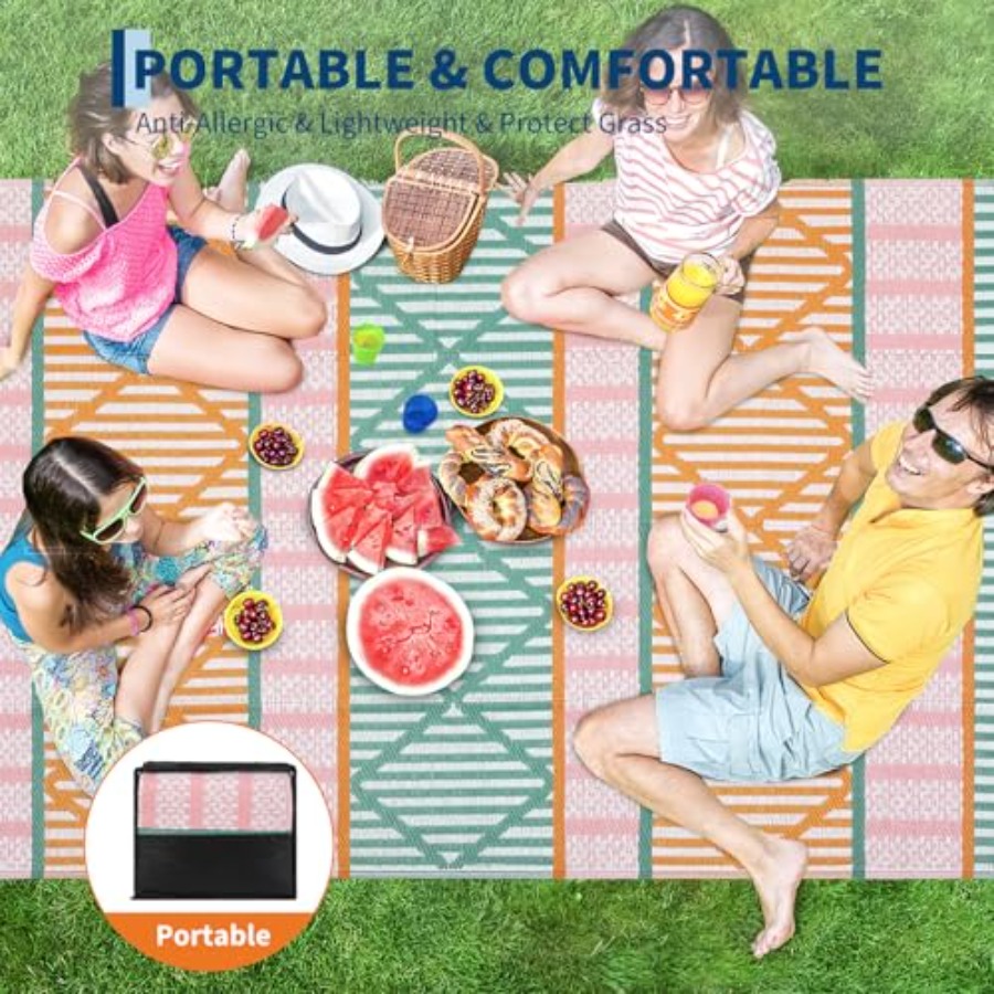 Outdoor patio rug for backyard - Outdoor Camping Rugs 9X18 리뷰 및 가격