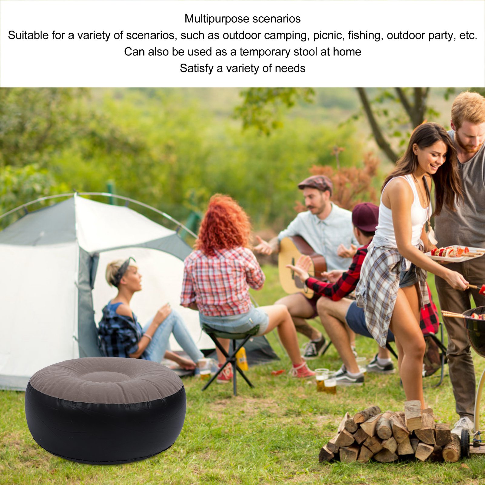 Inflatable Flocking Stool Mult - Outdoor Camping Furniture 리뷰 및 가격