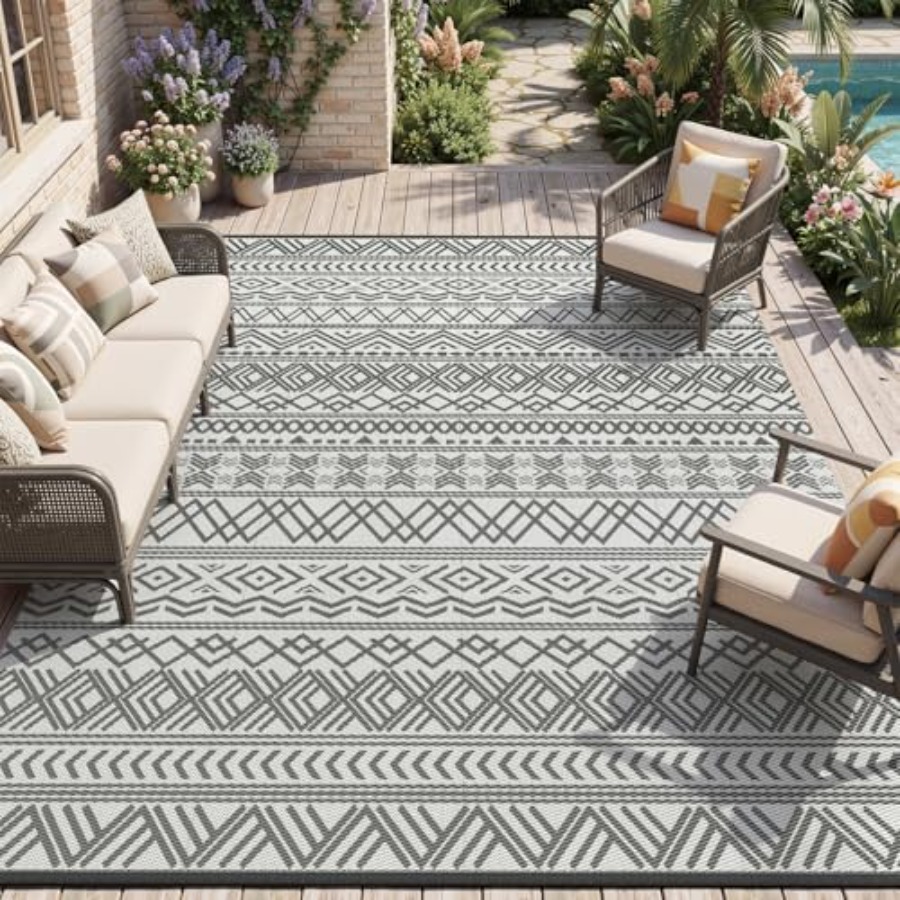 Outdoor patio rug for RV campi - Outdoor Camping Rugs 9X18 리뷰 및 가격
