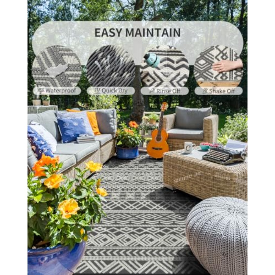 Outdoor patio rug for RV campi - Outdoor Camping Rugs 9X18 리뷰 및 가격
