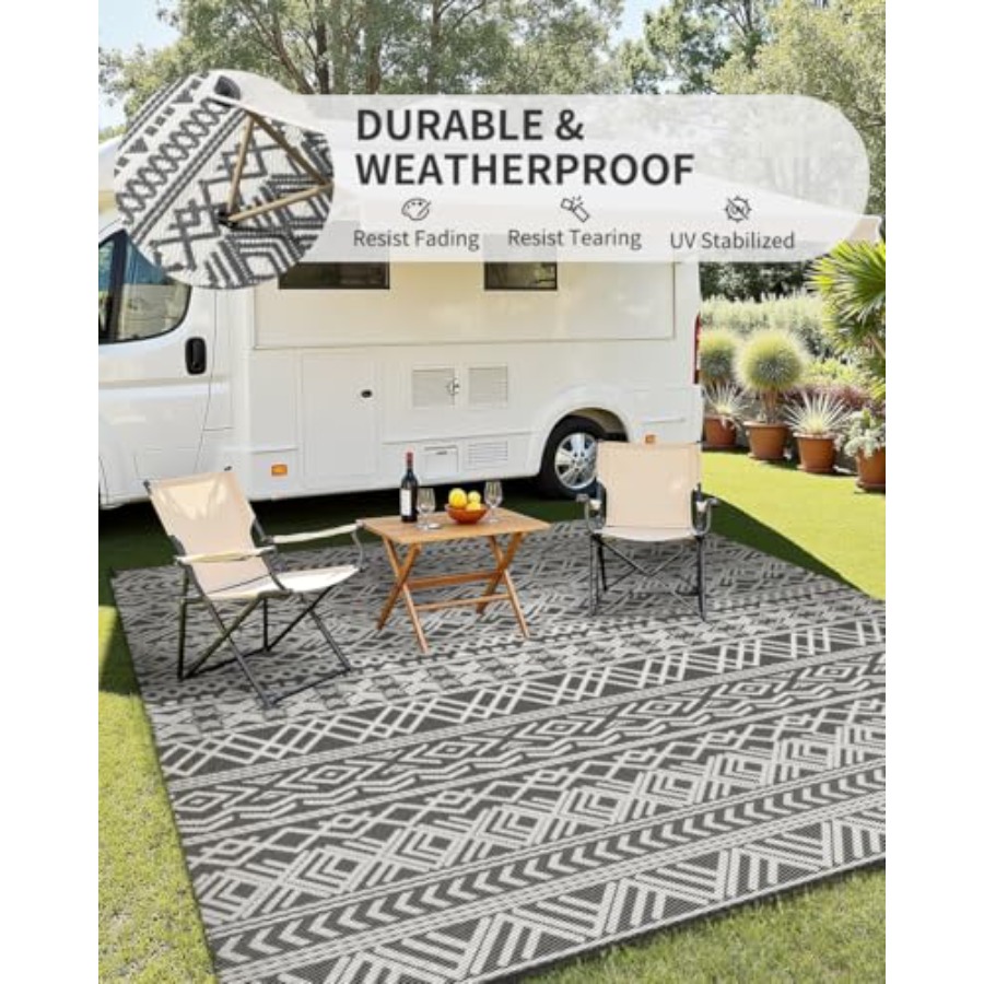 Outdoor patio rug for RV campi - Outdoor Camping Rugs 9X18 리뷰 및 가격