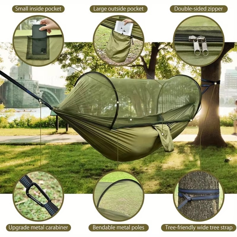 Single and Double Size Nylon F - Outdoor Camping Hammock 리뷰 및 가격