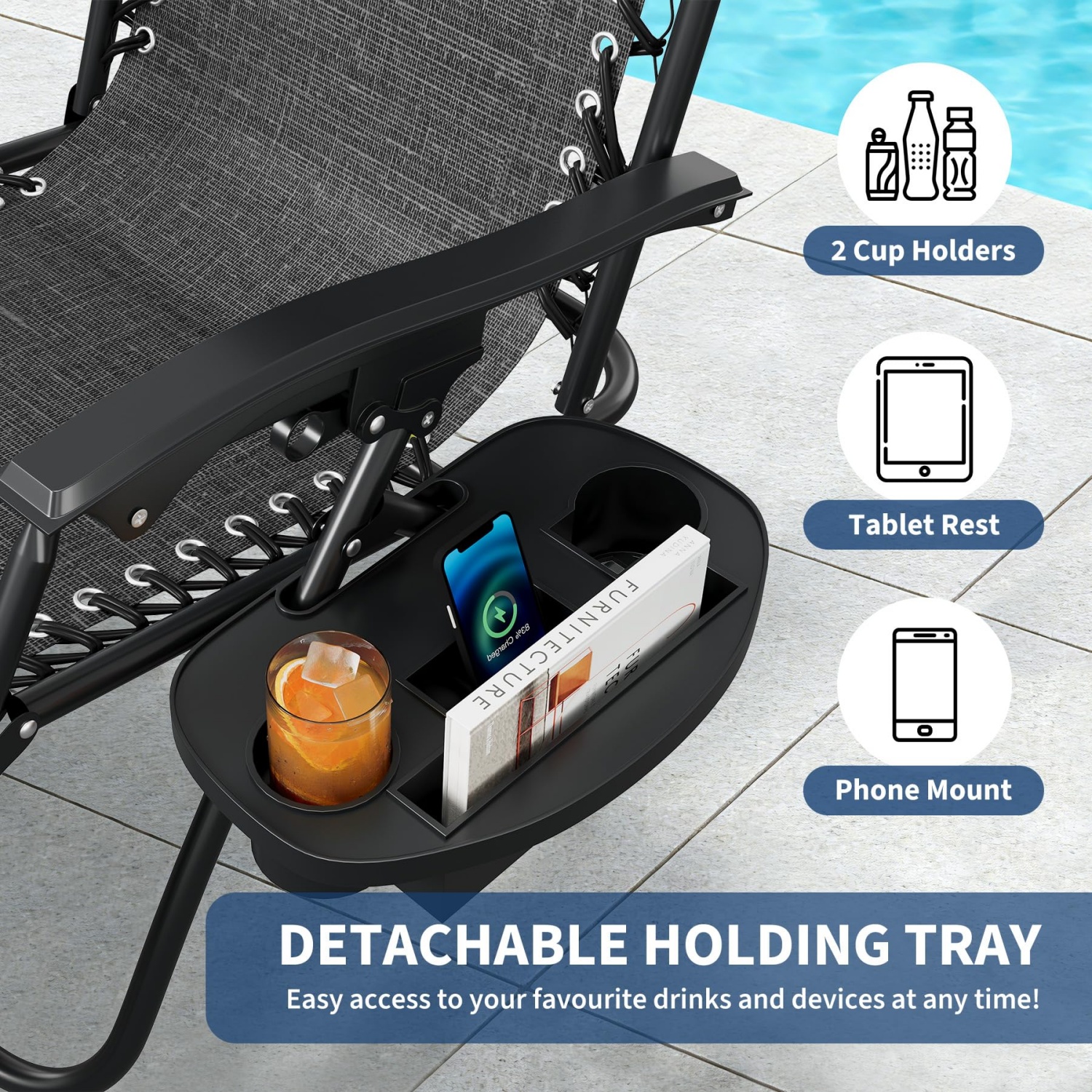 2 Pack Zero Gravity Chair with - Outdoor Camping Lounge Chairs 리뷰 및 가격
