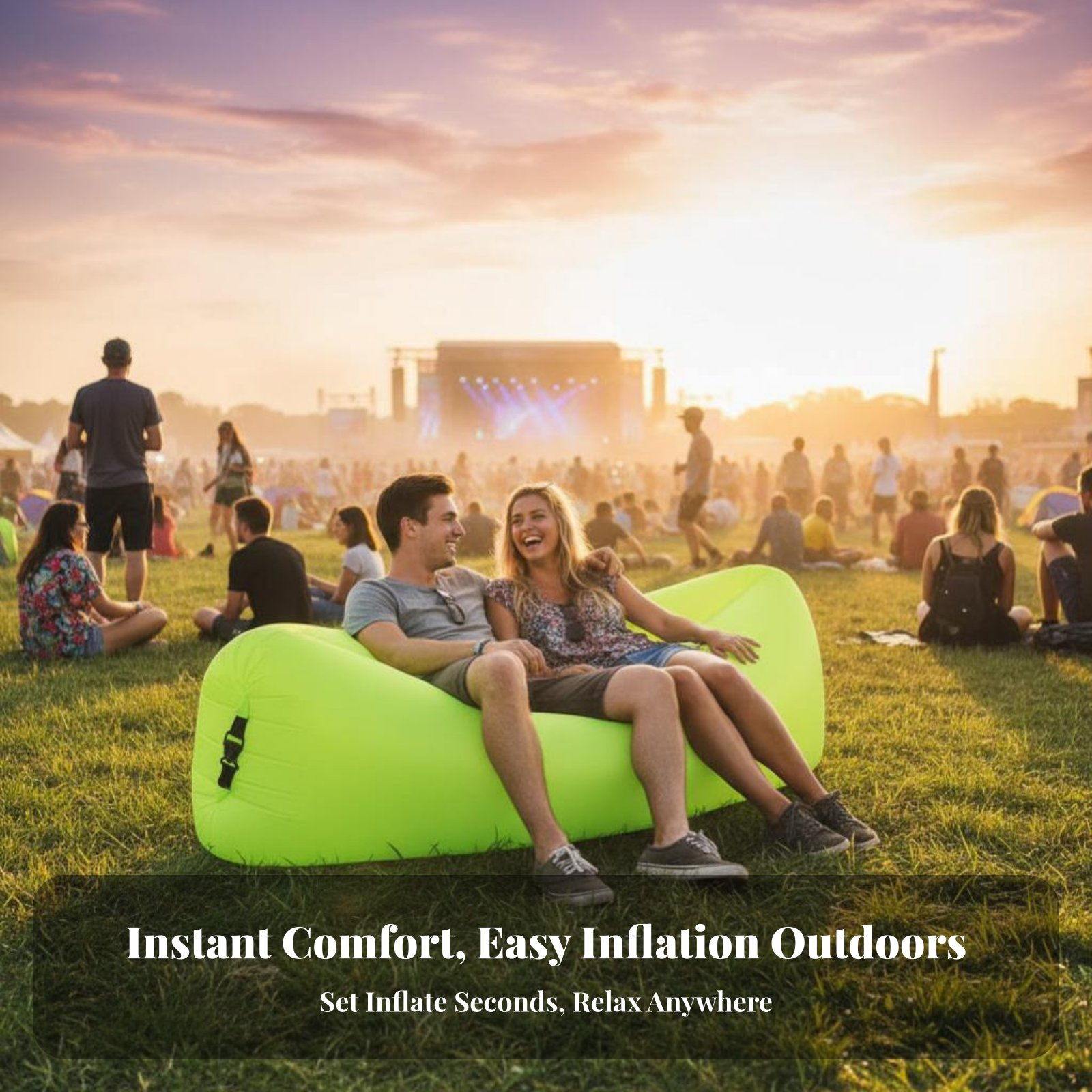 Air-Filled Lounger Easy to Inf - Outdoor Camping Furniture 리뷰 및 가격