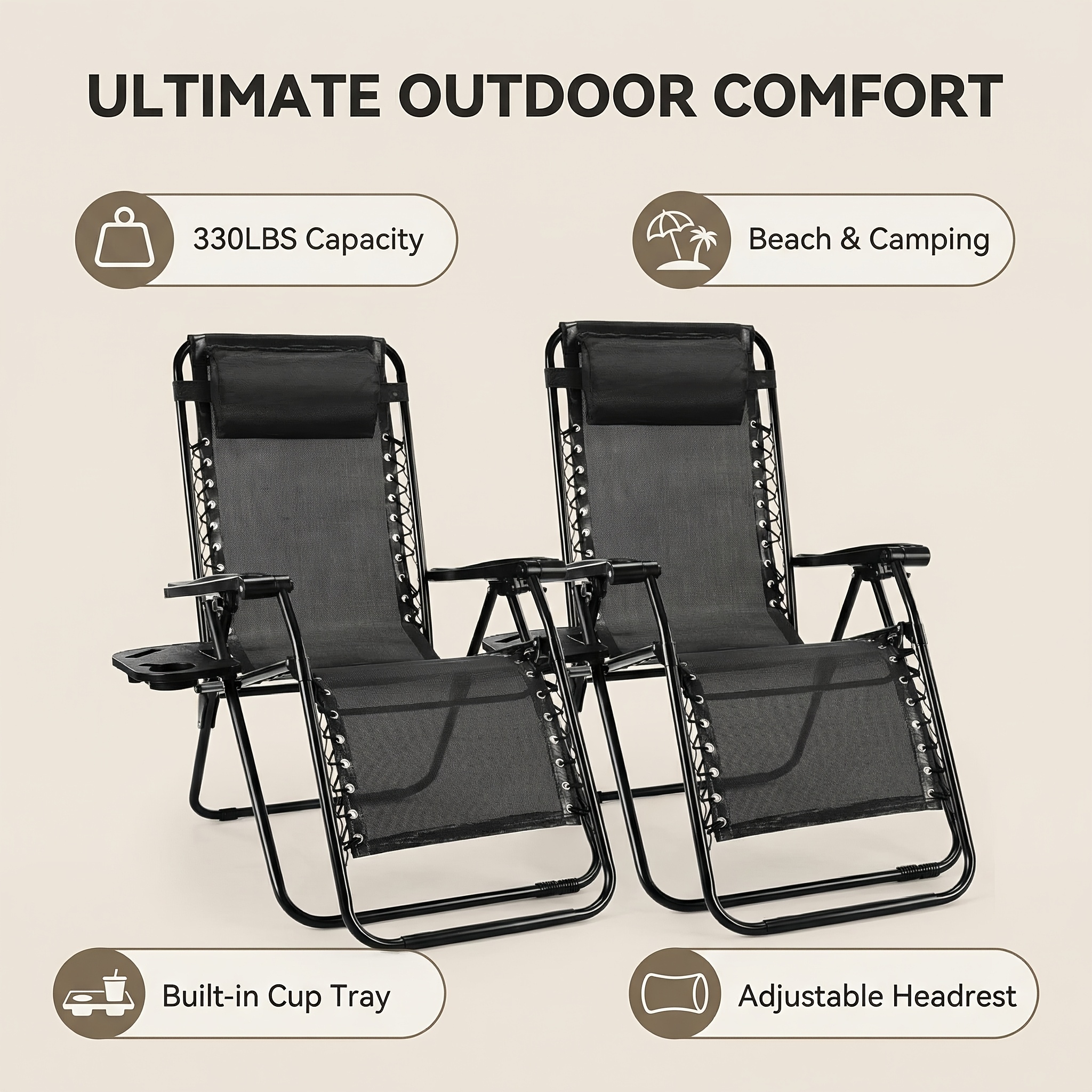 LODEIJA 1/2Pack Zero Gravity L - Outdoor Camping Lounge Chairs 리뷰 및 가격