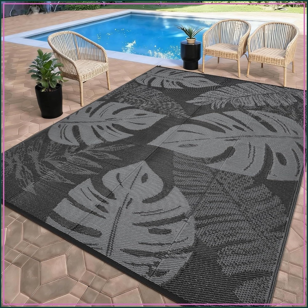 Waterproof Plastic Straw Outdo - Outdoor Camping Rugs 9X18 리뷰 및 가격