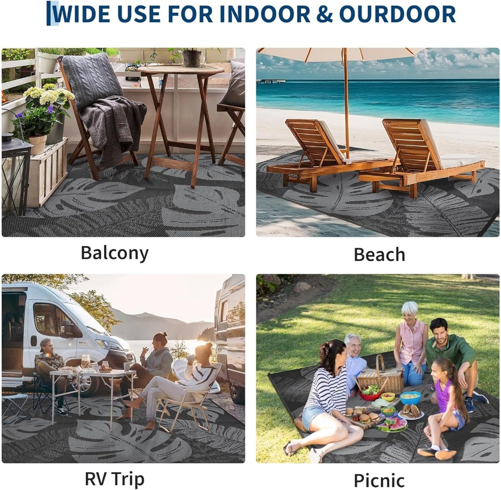 Waterproof Plastic Straw Outdo - Outdoor Camping Rugs 9X18 리뷰 및 가격
