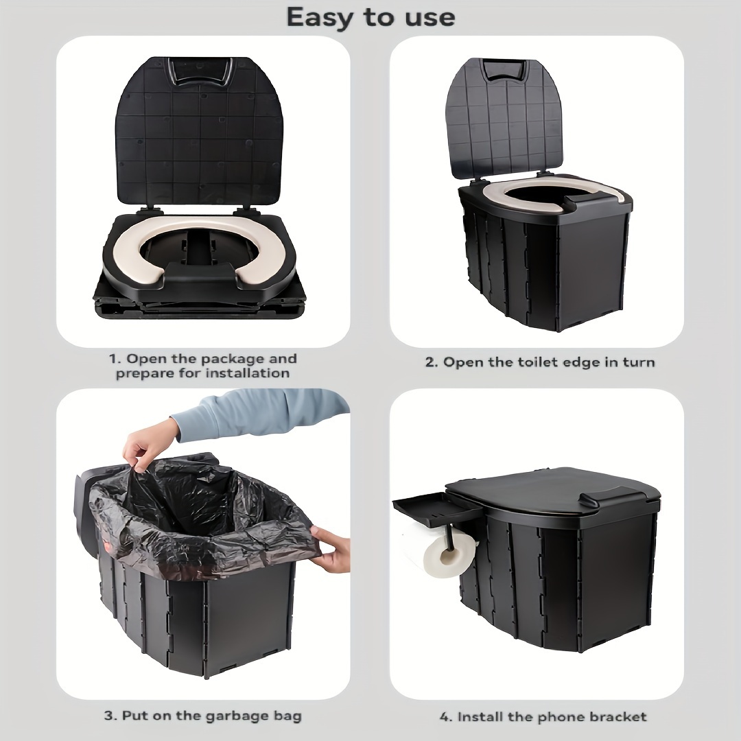Portable Folding Toilet with P - Outdoor Camping Quilt 리뷰 및 가격