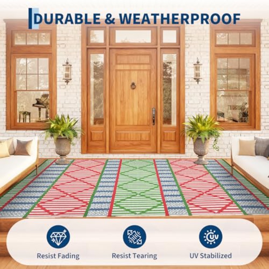 Outdoor patio rug for backyard - Outdoor Camping Rugs 9X18 리뷰 및 가격