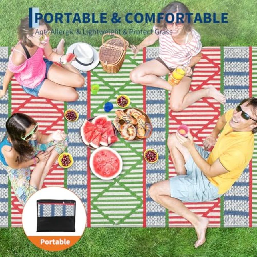 Outdoor patio rug for backyard - Outdoor Camping Rugs 9X18 리뷰 및 가격