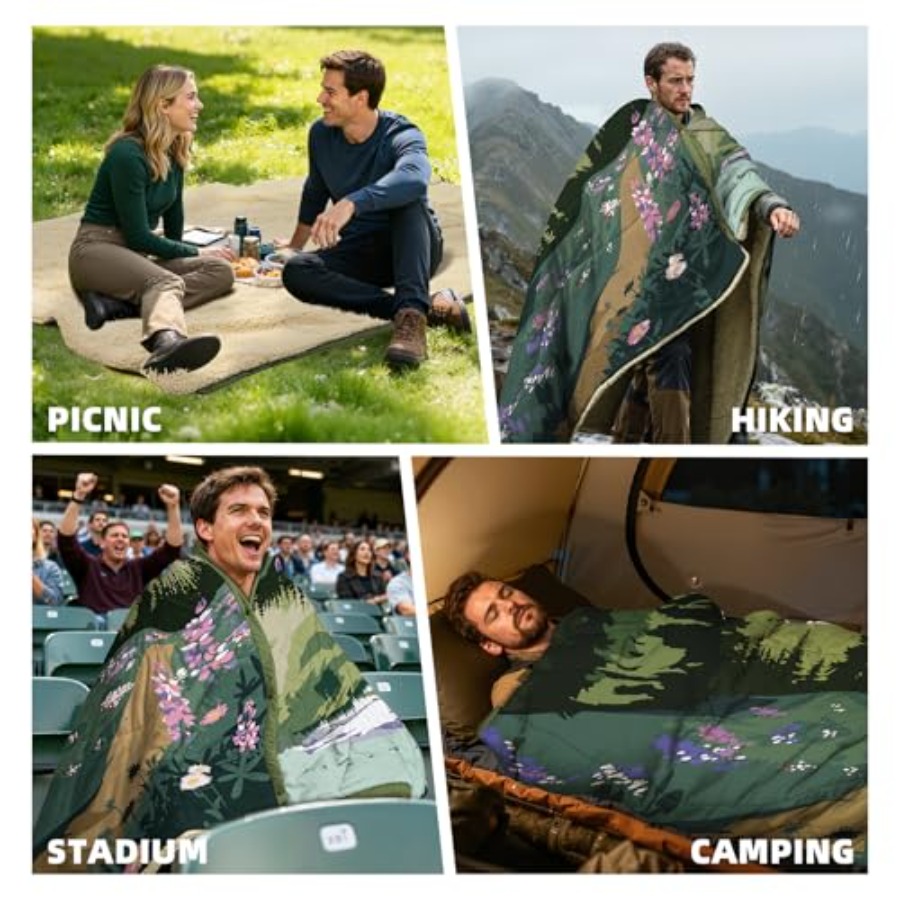 Outdoor Campg Blanket with She - Outdoor Camping Quilt 리뷰 및 가격