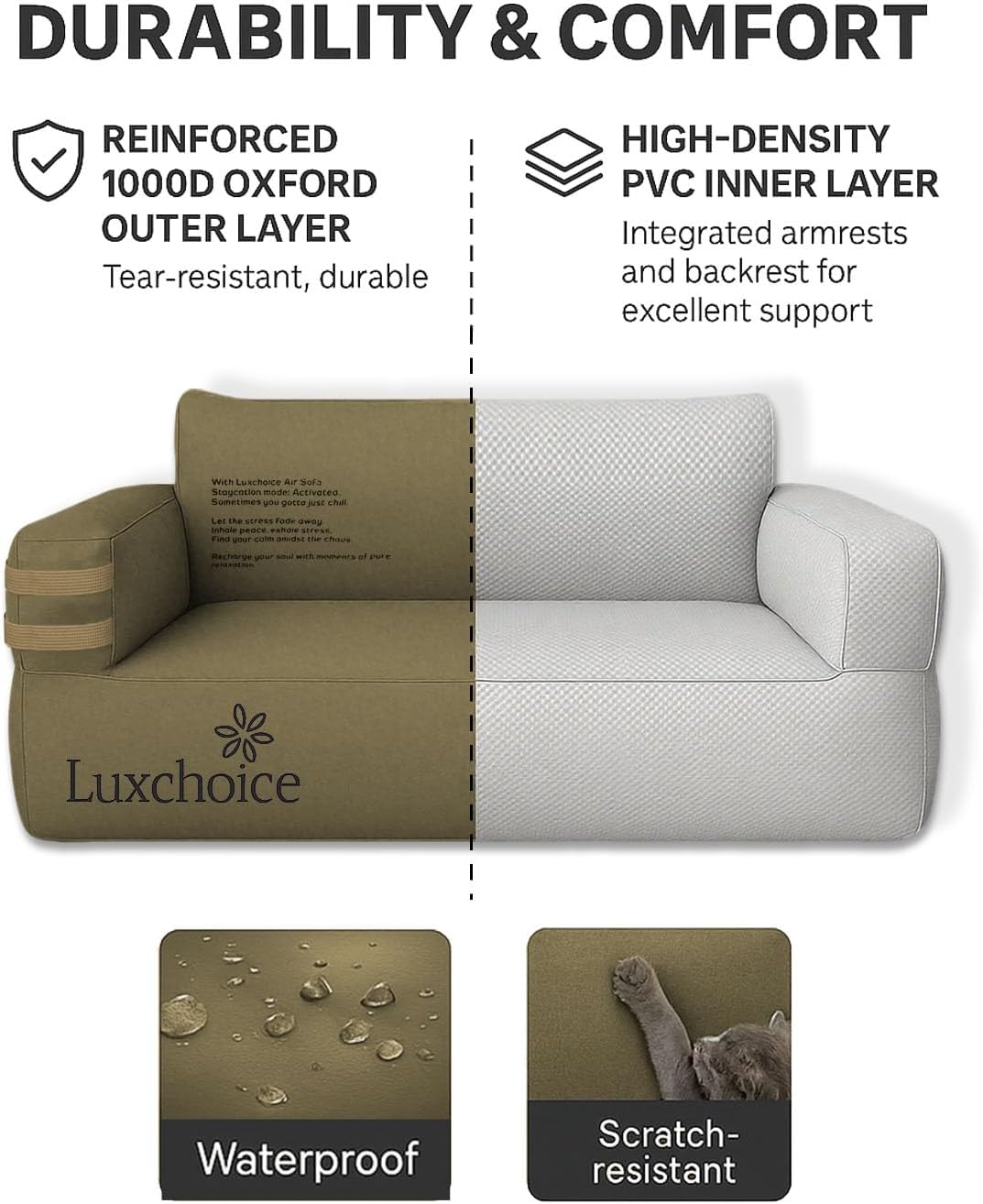 Portable Inflatable Couch for  - Outdoor Camping Furniture 리뷰 및 가격