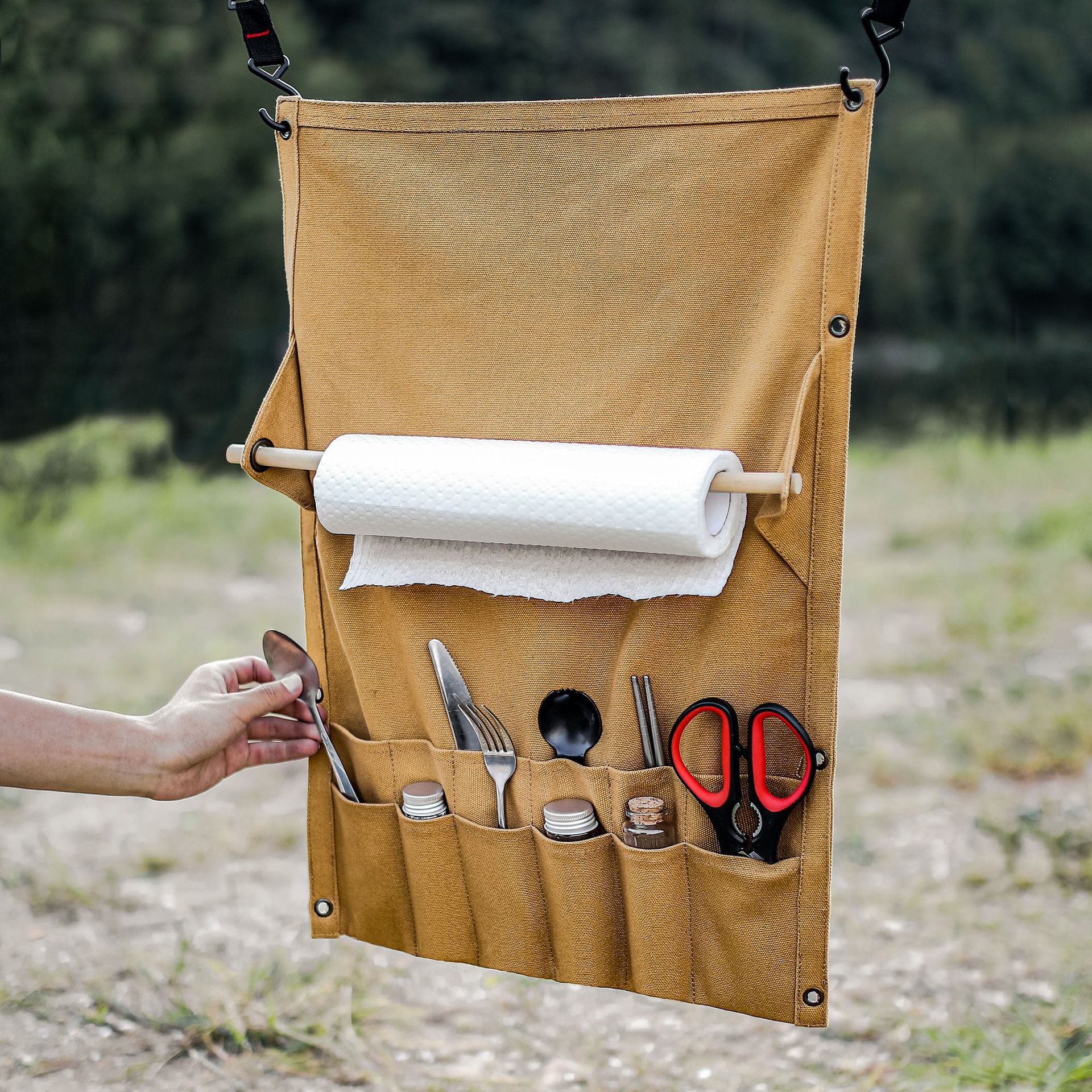 Outdoor Canvas Utensil Organiz - Outdoor Camping Wallpaper 리뷰 및 가격