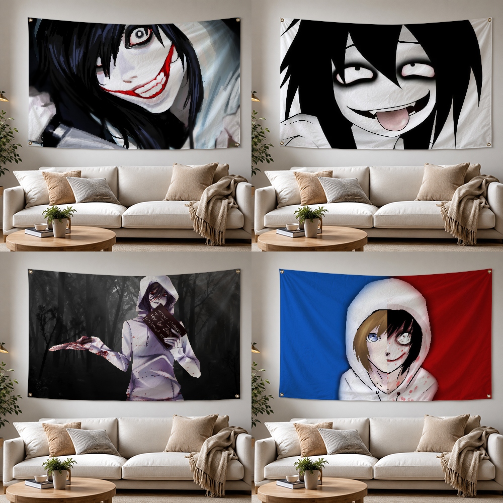 Cartoon Jeff the Killer wallpa - Outdoor Camping Wallpaper 리뷰 및 가격