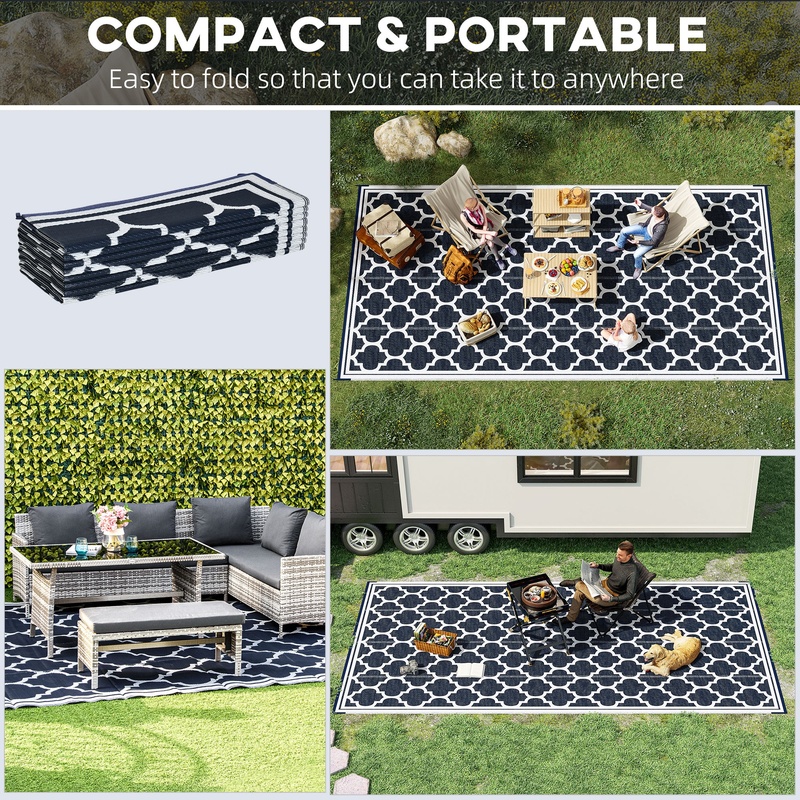 Outsunny Reversible Outdoor Ru - Outdoor Camping Rugs 9X18 리뷰 및 가격