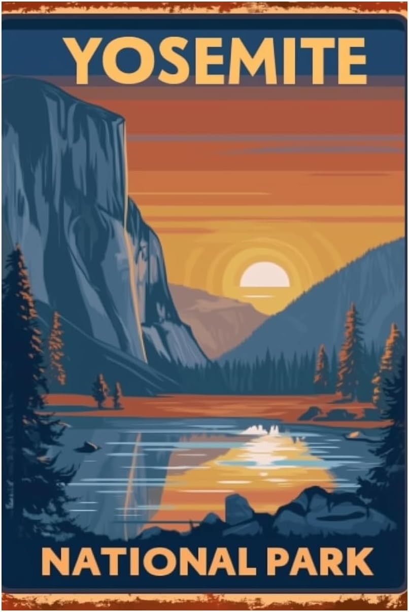 Hiking-Camping Metal-Sign Wall - Outdoor Camping Yosemite 리뷰 및 가격